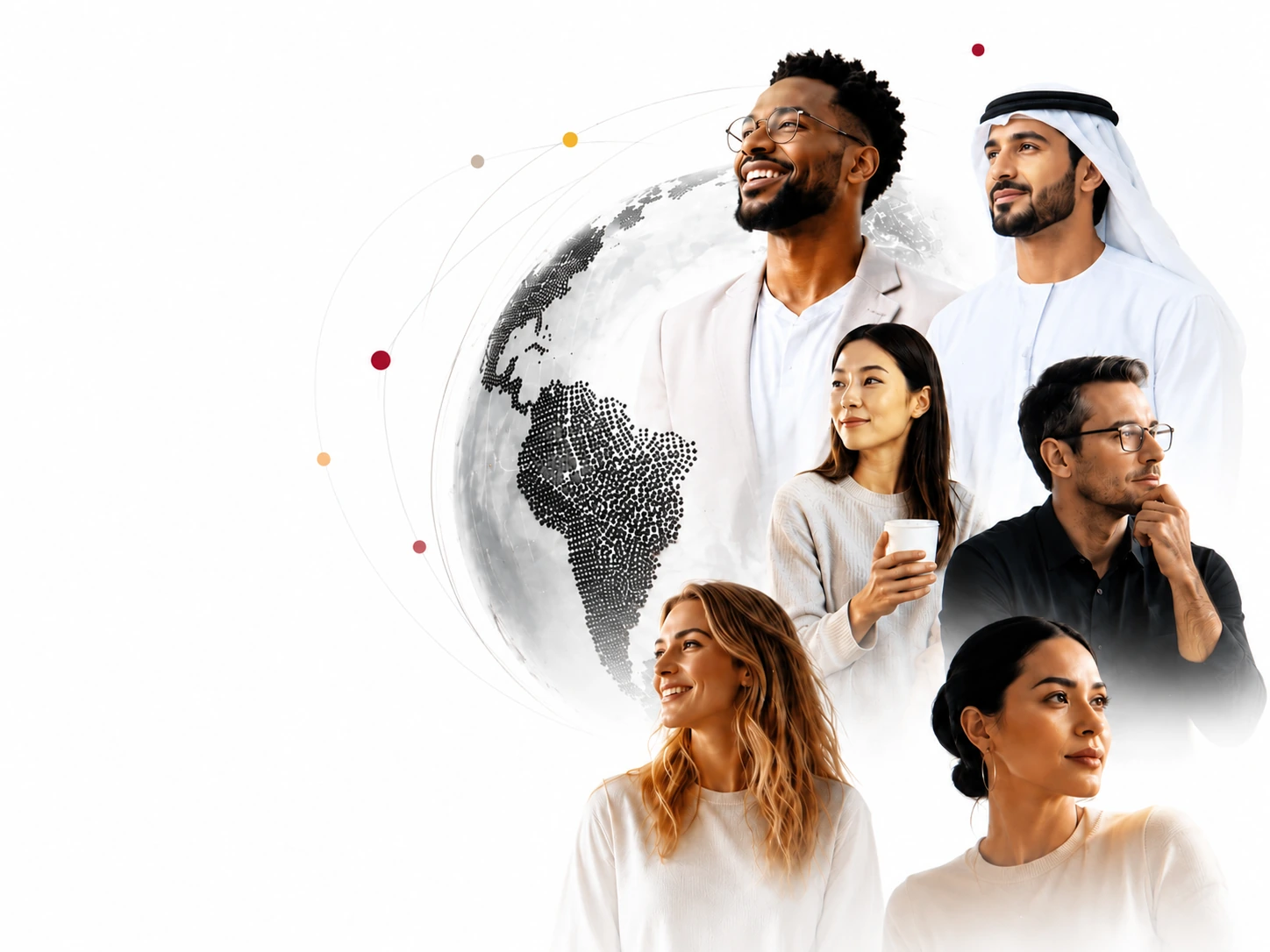 Global consumers representing the connection between brands and people around the world